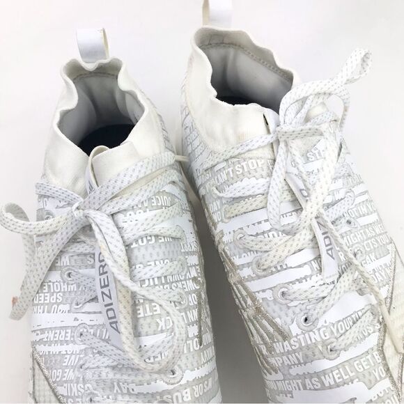 Adidas Adizero Primeknit White 8.0 Three Stripe Life Football Cleats - Picture 8 of 14